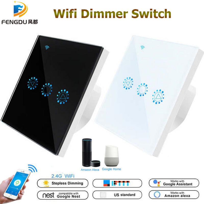 LED prigušivač 220V/110V Ewelink Wifi prekidač za prigušivanje Pametni dodirni prekidač za svjetlo Prigušivanje žarulje Radi s Amazon Alexa Google Assistant