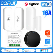 CORUI Tuya WIFI ZigBee temperatūras un mitruma / bezvadu durvju logu sensors / IR tālvadības pults / mini viedais DIY slēdzis