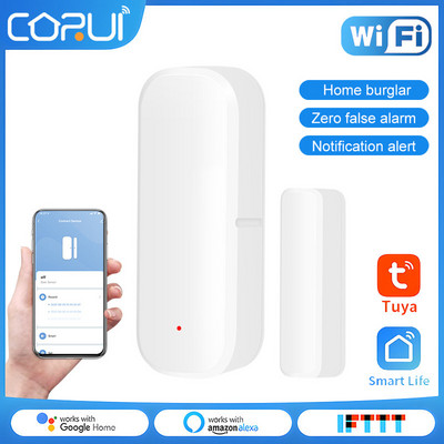 CORUI Tuya WIFI ZigBee temperatūras un mitruma / bezvadu durvju logu sensors / IR tālvadības pults / mini viedais DIY slēdzis
