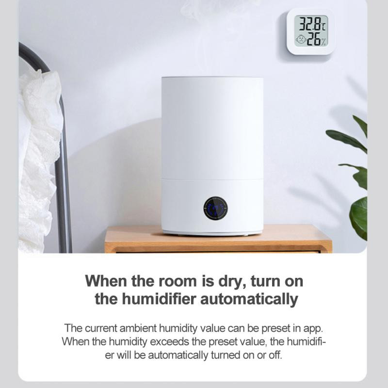 Tuya Zigbee Senzor de temperatură umiditate Detector de umiditate pentru casă inteligentă Alarma funcționează cu control vocal Smart Life Alexa Google Home