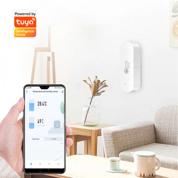 RYRA Wifi Smart Temperature Humidity Sensor Indoor Outdoor Hygrometer Thermometer Detector Alexa Google Home SmartLife