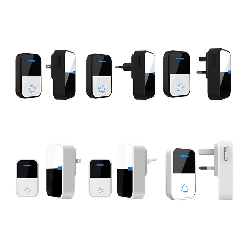 Ūdensnecaurlaidīgs inteliģentais bezvadu durvju zvans, pašģenerācijas 433 MHz RF durvju zvans, bezvadu bezvadu durvju zvans bez akumulatora