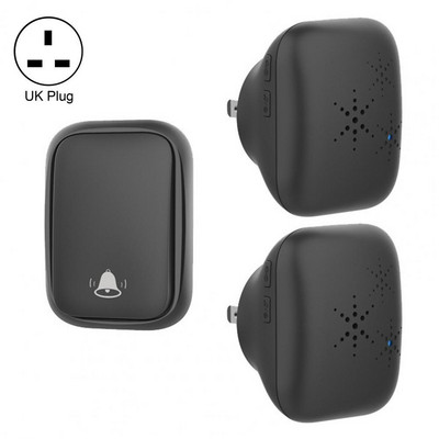 1 szett vezeték nélküli csengő, saját tápellátású vízálló zene, nagy hatótávolságú távirányító, vezeték nélküli ajtócsengő készlet campainha sem fio