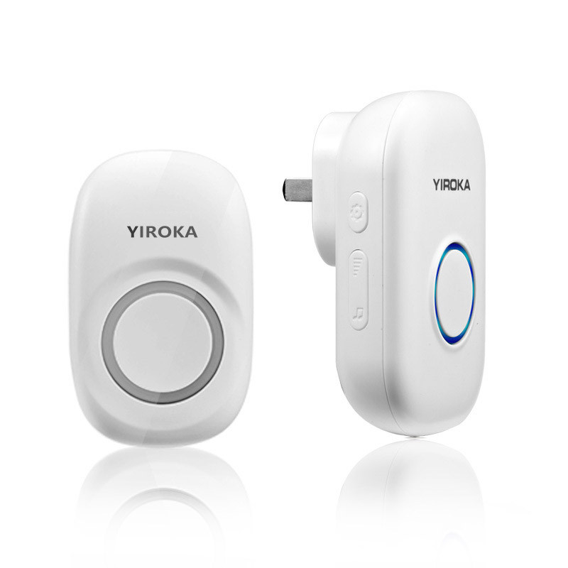 Pašspēka ūdensizturīgs bezvadu durvju zvana komplekts ar uztvērēju 433Mhz Home Welcome Smart Doorbell 58 Melodies Sound Home Door Zvani