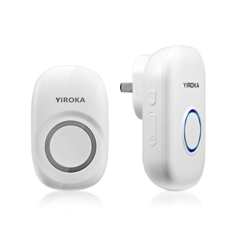 Pašspēka ūdensizturīgs bezvadu durvju zvana komplekts ar uztvērēju 433Mhz Home Welcome Smart Doorbell 58 Melodies Sound Home Door Zvani