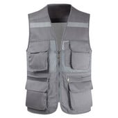 Kültéri férfi taktikai horgászmellény kabát férfi szafari kabát Több zsebes ujjatlan utazódzsekik Hi Vis munkaruha mellény