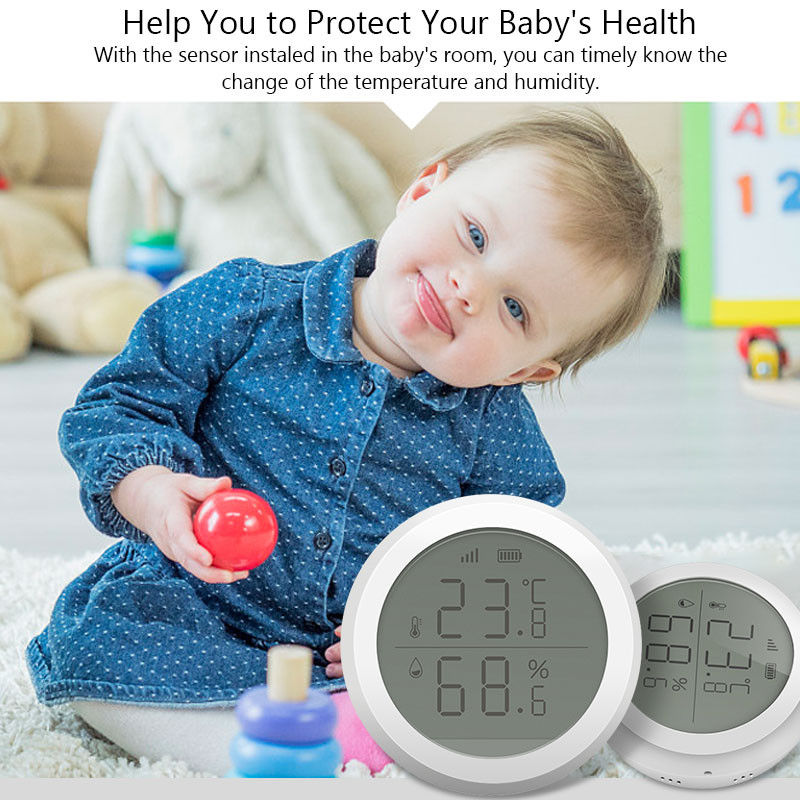 Intelligens Zigbee hőmérséklet páratartalom érzékelő LCD kijelző otthoni nedvességmérő hőmérő megváltoztatja az észlelést a ZigBee Hub Gateway segítségével