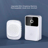 1080P HD kameras bezvadu video durvju zvana tālvadības pults, inteliģents vizuālais domofons nakts redzamības uzlādējams durvju zvans mājas drošībai