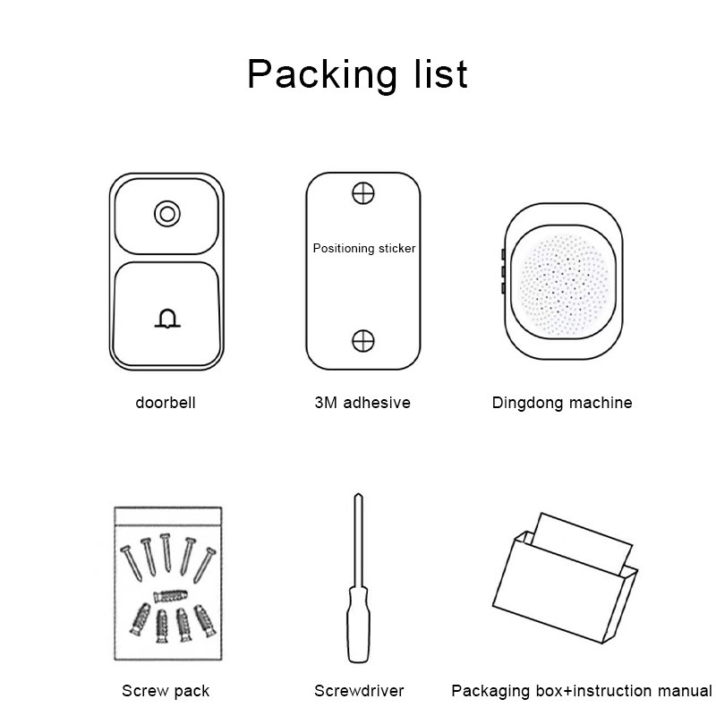 1080P HD kameras bezvadu video durvju zvana tālvadības pults, inteliģents vizuālais domofons nakts redzamības uzlādējams durvju zvans mājas drošībai