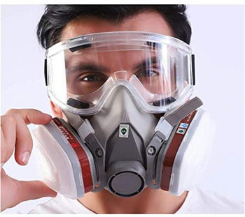 6200 Τύπος μάσκα αερίου Industrial Half Face Painting Αναπνευστήρας ψεκασμού με προστατευτικά γυαλιά Στολή ασφαλείας Φίλτρο εργασίας Αντικατάσταση