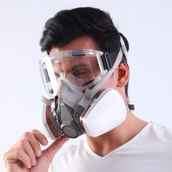 6200 Τύπος μάσκα αερίου Industrial Half Face Painting Αναπνευστήρας ψεκασμού με προστατευτικά γυαλιά Στολή ασφαλείας Φίλτρο εργασίας Αντικατάσταση