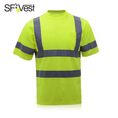 Hi vis marškinėliai darbo saugos drabužiai darbo drabužiai sausai prigludę marškinėliai trumpomis rankovėmis šviesą atspindintys apsauginiai marškinėliai pristatymas nemokamas