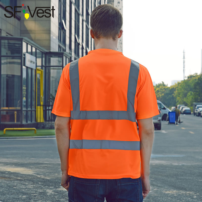 Hi vis marškinėliai darbo saugos drabužiai darbo drabužiai sausai prigludę marškinėliai trumpomis rankovėmis šviesą atspindintys apsauginiai marškinėliai pristatymas nemokamas