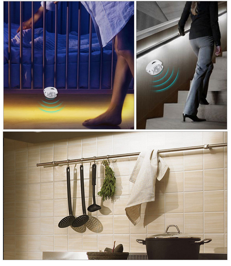 Judesio jutiklis LED juostelės šviesos modulis juostos judesio jutiklis DC 5V 24V šviesos jungiklis, judesio detektorius, aktyvuotas laikmatis, automatinis PIR