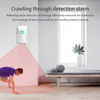 Tuya Smart WiFi Инфрачервени детектори Безжична PIR аларма Сензор за движение Съвместим Работи с Tuya/Smart Life APP Alexa Smart Home