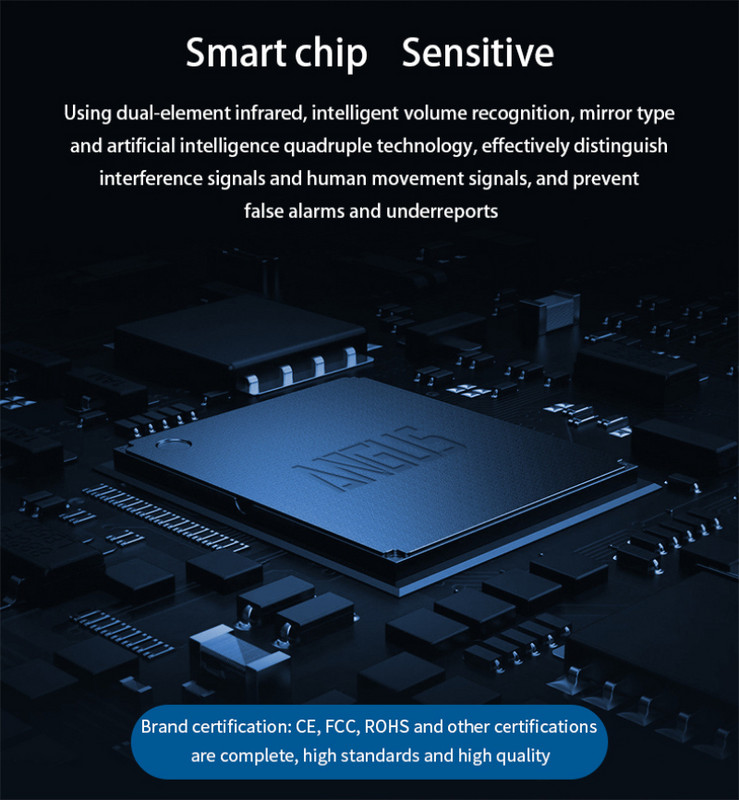 Tuya Smart WiFi infravörös érzékelők vezeték nélküli PIR riasztó mozgásérzékelővel kompatibilis a Tuya/Smart Life APP Alexa Smart Home alkalmazással