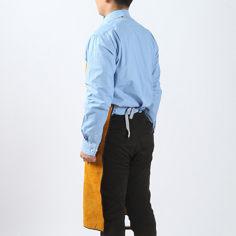 Visiškai karvės odinė elektrinė suvirinimo prijuostė Seilinukas kalvio prijuostė Geltona elektrinis suvirinimas Saugos drabužiai Nemokamas pristatymas 2020 m. Nauja