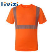 Lauko marškinėliai Fluorescentiniai didelio matomumo saugos darbo marškinėliai Vasariniai kvėpuojantys darbo marškinėliai Šviesą atspindintys marškinėliai greitai džiūsta