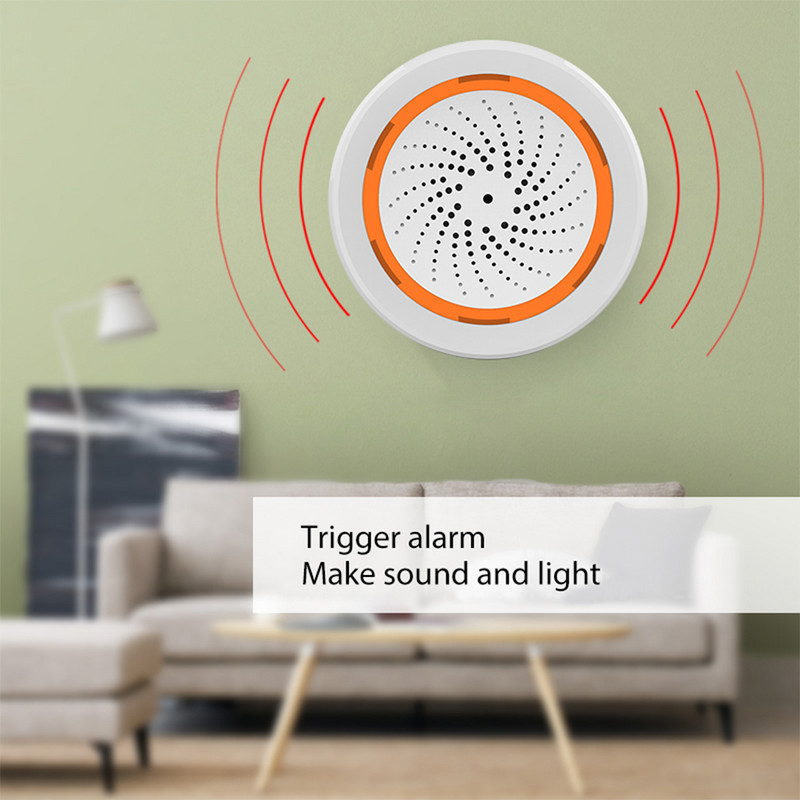Tuya Zigbee pametni alarm sa sirenom sa senzorom temperature i vlažnosti radi s TUYA pametnim čvorištem