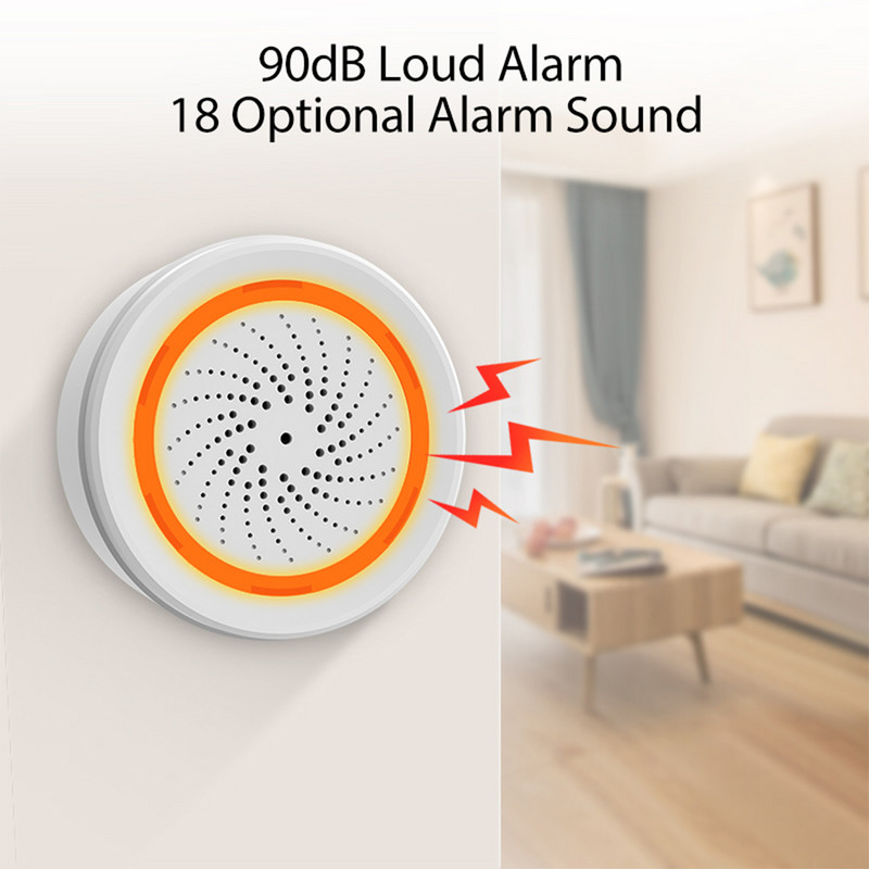 Tuya Zigbee pametni alarm sa sirenom sa senzorom temperature i vlažnosti radi s TUYA pametnim čvorištem
