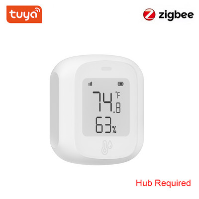 Tuya WiFi ZigBee temperatūros drėgmės jutiklis Smart Home Automation Vidaus termometro LCD ekrano palaikymas Alexa Google Assistant