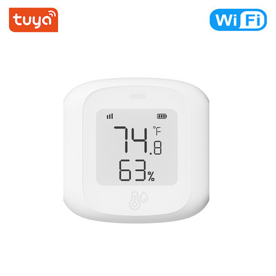 Tuya WiFi ZigBee temperatūros drėgmės jutiklis Smart Home Automation Vidaus termometro LCD ekrano palaikymas Alexa Google Assistant