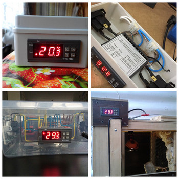 Ψηφιακός ελεγκτής θερμοκρασίας Θερμοστάτης Fahrenheit Centigrade με αισθητήρα NTC 2 ρελέ STC-1000 ITC-1000 για ψυγείο