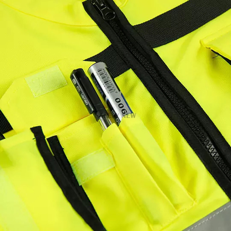 Reflektirajući prsluk visoke vidljivosti Sigurnosna odjeća Fluorescentna radna odjeća s više džepova Uniforma Radna odjeća