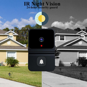 Интелигентна WiFi камера за видео звънец Визуален домофон със звънец Нощно виждане IP звънец Безжична домашна охранителна камера