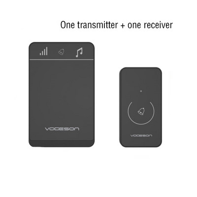 Sonerie pentru ușă, fără fir, impermeabilă, 38 prima muzică, reglabil, 110 db tactil, receptor de baterie AA, 150 m, sonerie inteligentă pentru apeluri de la distanță