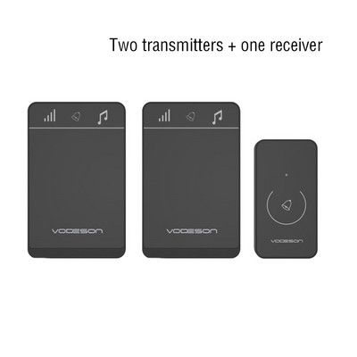 Sonerie pentru ușă, fără fir, impermeabilă, 38 prima muzică, reglabil, 110 db tactil, receptor de baterie AA, 150 m, sonerie inteligentă pentru apeluri de la distanță