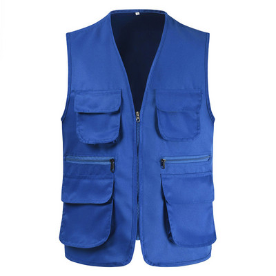 Ātri žūstoša elpojoša sieta veste vīriešiem fotogrāfam bez piedurknēm jaka ar vairākām kabatām āra pārgājienu makšķerēšanas medību veste