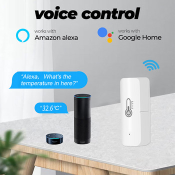 Tuya Smart WiFi Сензор за температура и влажност APP Дистанционен монитор за Smart Home Var SmartLife WorkWith Alexa Google Assistant
