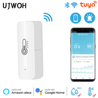 Tuya Smart WiFi Temperature and Hudity Sensor APP Remote Monitor for Smart Home Var SmartLife WorkWith Alexa Google Assistant