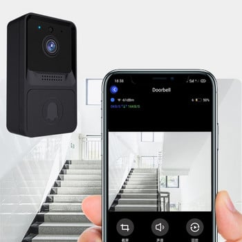 WiFi Wireless Smart-Doorbell 1080P-High Definition Video Camera Τηλέφωνο ενδοεπικοινωνία PIR Motion-Detect Secure Χαμηλή κατανάλωση 45BA