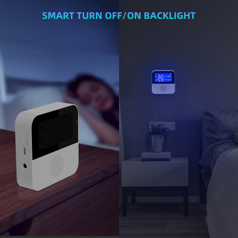 Tuya WiFi temperatūros ir drėgmės jutiklis su zondo matuoklio valdiklio matavimu patalpų termometro higrometro nuotolinio signalizacija