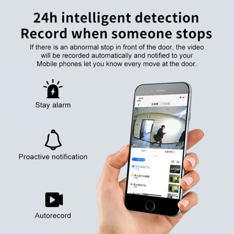 Intelligentse visuaalse uksekella WIFI juhtmevaba uksekella uus versioon kodu kommertskasutuse mobiilituvastuse visuaalne uksekella