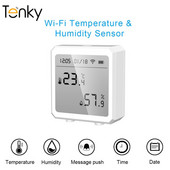 Tenky Smart WIFI temperatūras un mitruma sensors iekštelpu higrometra termometrs TUYA viedais mājas darbs ar Alexa Google Assistant