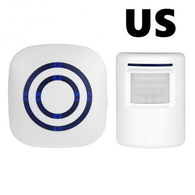 Tenky bezvadu Huamn korpusa sensors augstas precizitātes skaļruņi digitālais durvju zvans ar 1 raidītāju, inteliģenti infrasarkano staru trauksmes detektori