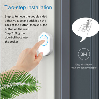 Tuya Wifi Интелигентен звънец за интелигентен дом Безжична 433 mhz охранителна алармена система EU US UK 58 Sounds Welcome Doorbell Anti-theft