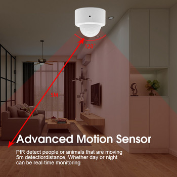 Tuya/eWeLink Zigbee Αισθητήρας ανθρώπινης κίνησης PIR Ανιχνευτής αισθητήρα κίνησης Έξυπνη ασφάλεια σπιτιού λειτουργεί με την Alexa Google Home Smart Life