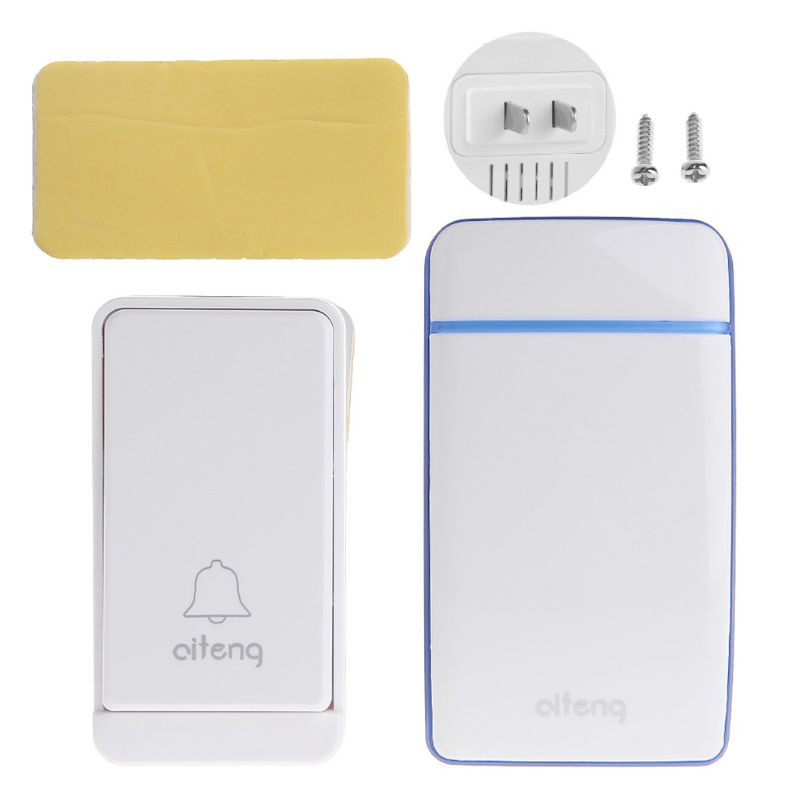 Juhtmevaba uksekella komplektid Patareideta veekindel uksekella nupp Saatja Rece