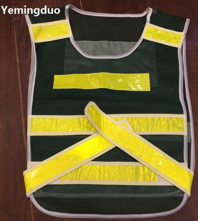 Yemingduo 53cm*41cm Légáteresztő fluoreszkáló hálós fényvisszaverő biztonsági mellény Traffic kerékpáros munkaruha nyomtatható