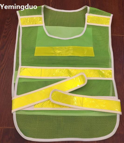 Yemingduo 53cm*41cm Légáteresztő fluoreszkáló hálós fényvisszaverő biztonsági mellény Traffic kerékpáros munkaruha nyomtatható