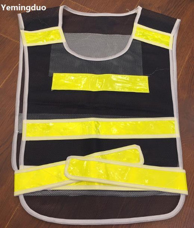 Yemingduo 53cm*41cm Légáteresztő fluoreszkáló hálós fényvisszaverő biztonsági mellény Traffic kerékpáros munkaruha nyomtatható