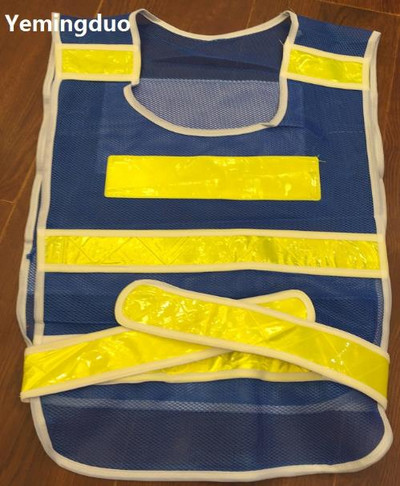 Yemingduo 53cm*41cm Légáteresztő fluoreszkáló hálós fényvisszaverő biztonsági mellény Traffic kerékpáros munkaruha nyomtatható