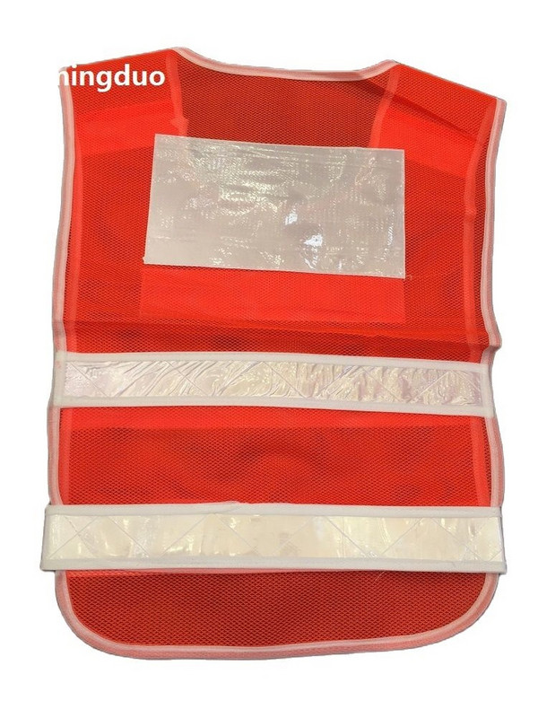 Yemingduo 53cm*41cm Légáteresztő fluoreszkáló hálós fényvisszaverő biztonsági mellény Traffic kerékpáros munkaruha nyomtatható