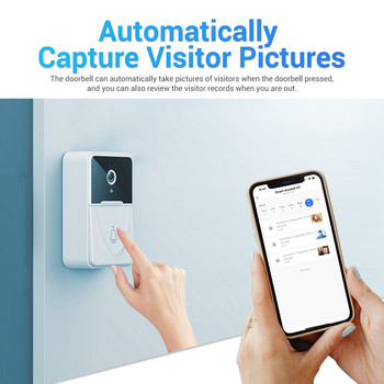 X3 Smart Video Doorbell Ασύρματο Wifi Video Home Παρακολούθηση νυχτερινής όρασης ενδοεπικοινωνία Doorbell Υποστήριξη Προβολή εφαρμογών για κινητά