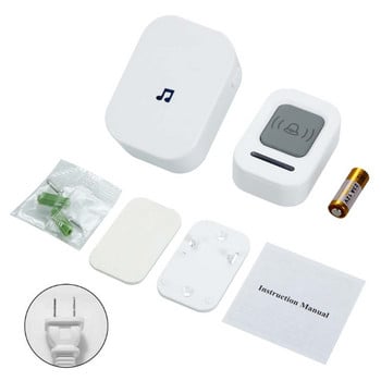 EU US Plug AC 90-260V Wireless Doorbell Door Bell 60 Rings 300M Remote Distance 203B