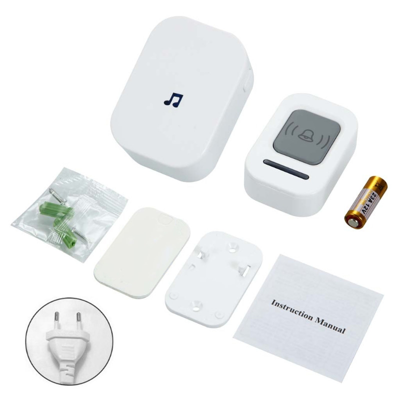 ES ASV spraudnis AC 90-260V bezvadu durvju zvans durvju zvans 60 zvani 300 m tālvadības attālums 203 B